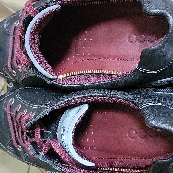 EUC- Ecco Unisex Leather Wingtip Lace Up Sneakers - Picture 7 of 11